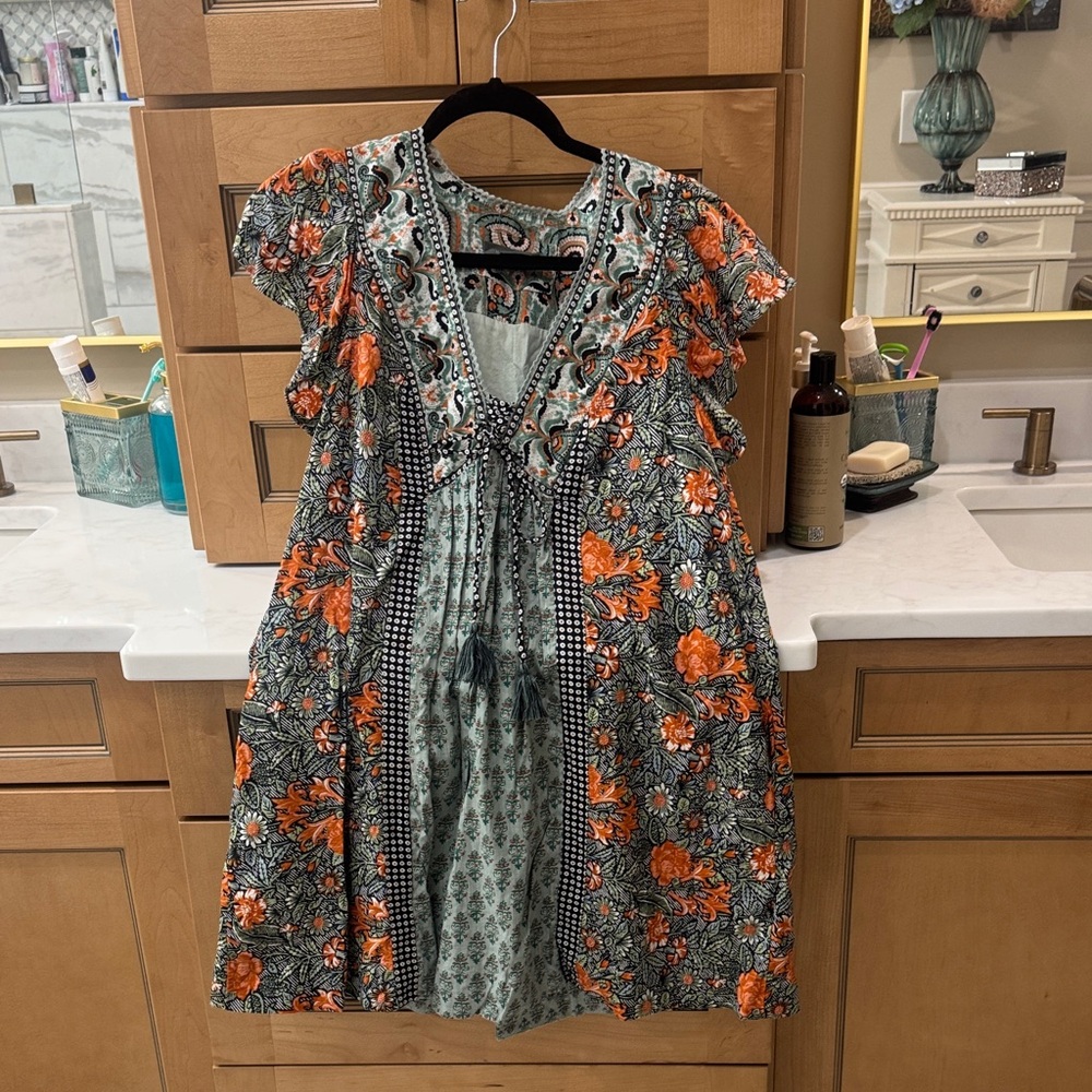 Anthropologie Patterned dress petite small